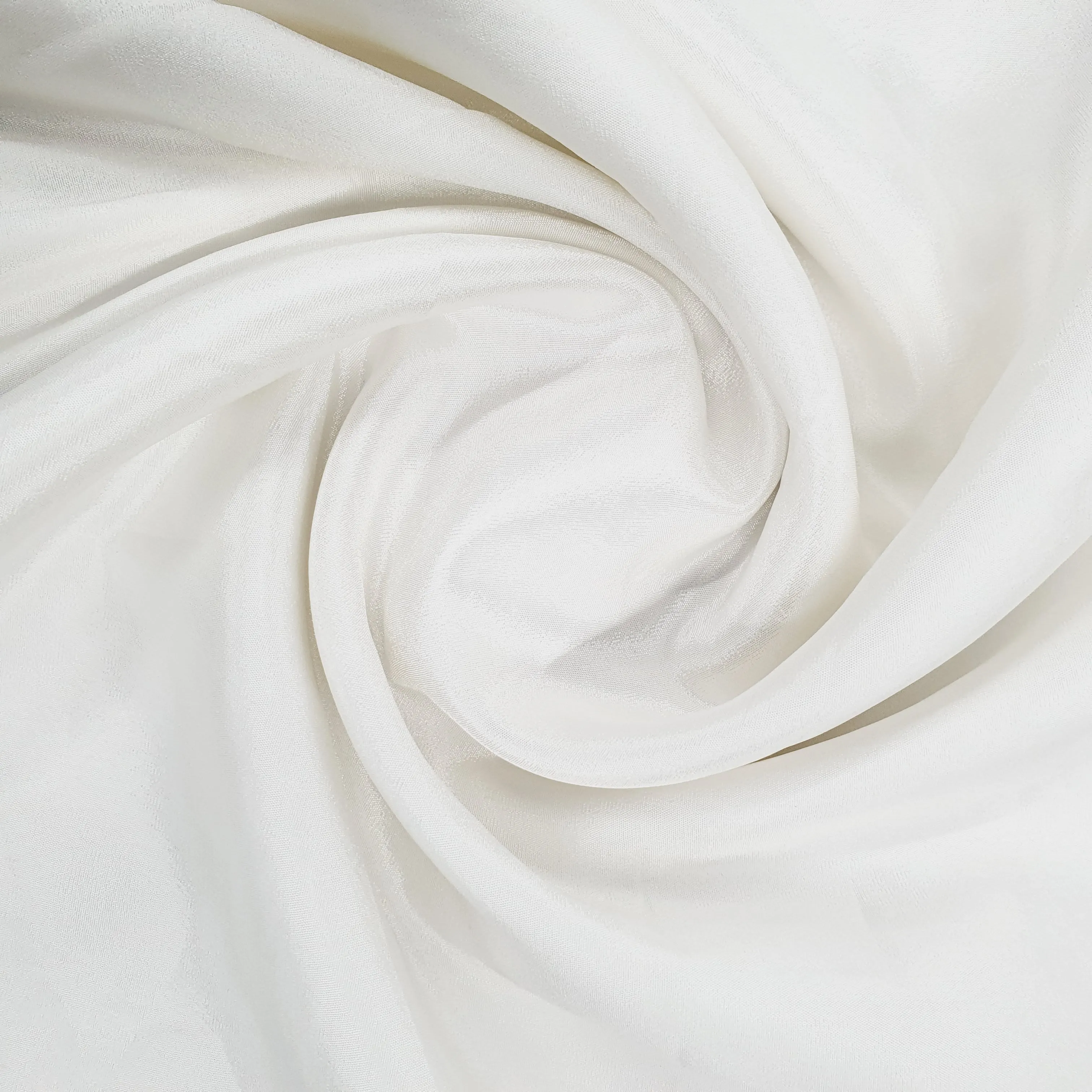 White Solid Natural Crepe Dyeable Fabric