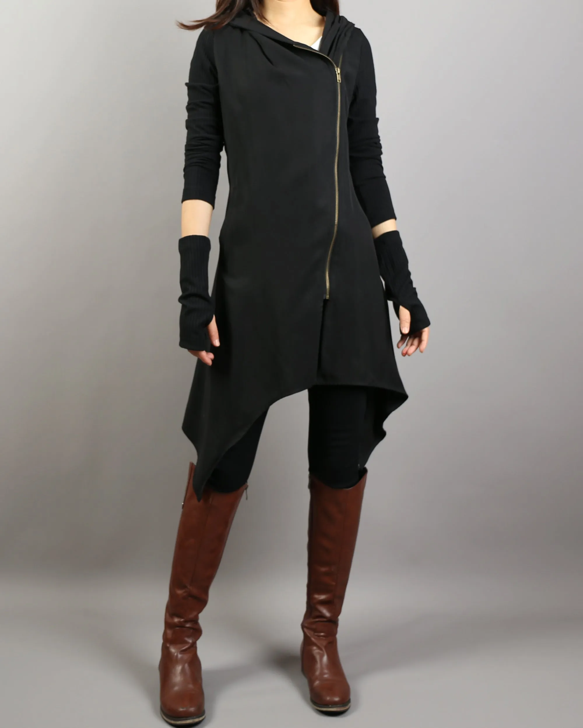 Women trench coat, cotton jacket, Long jacket, knit Trench Coat, Belt jacket, Handmade Coat, tencel jacket(Y1179)