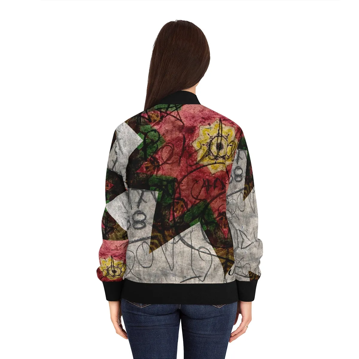 Women's Bomber Jacket (AOP) STAR