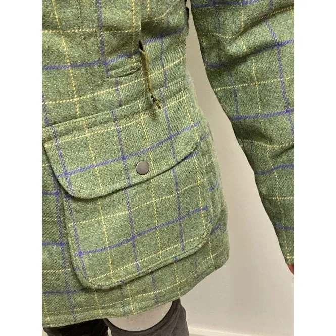 Wood Green Ladies Tweed Jacket Green Blue Check