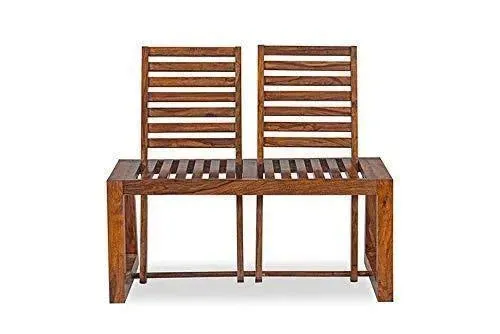 Wooden Moveable 2 Seater Patio Chairs (Sheesham Wood)