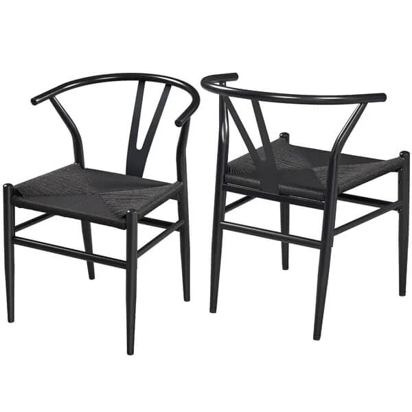 Yaheetech Weave Arm Chair 2pcs