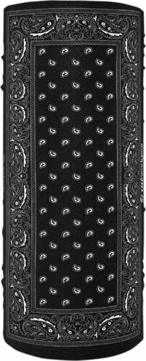 Zan Black Paisley "Motley" 12 in 1 Neck Tube