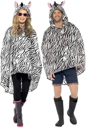 Zebra Party Poncho Regenschutz